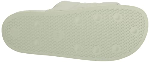 adidas Originals Women's Adilette Essential Slide Sandal, Linen Green/Linen Green/Linen Green, 8