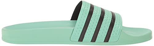 adidas Originals Men's Adilette Slide Sandal, Pulse Mint/Black/Pulse Mint, 12