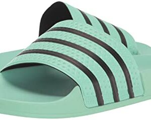 adidas Originals Men's Adilette Slide Sandal, Pulse Mint/Black/Pulse Mint, 12