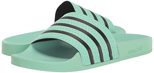 adidas Originals Men's Adilette Slide Sandal, Pulse Mint/Black/Pulse Mint, 12