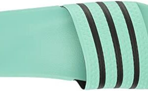 adidas Originals Men's Adilette Slide Sandal, Pulse Mint/Black/Pulse Mint, 12