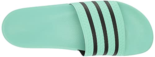 adidas Originals Men's Adilette Slide Sandal, Pulse Mint/Black/Pulse Mint, 12