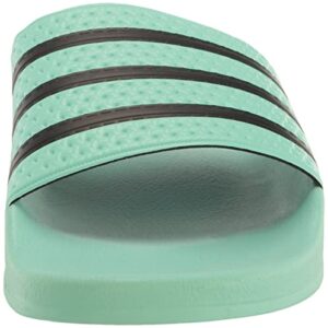 adidas Originals Men's Adilette Slide Sandal, Pulse Mint/Black/Pulse Mint, 12