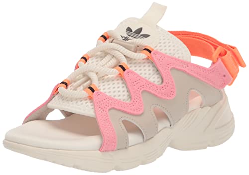 adidas Originals Women's Astir Sandals Sport, White/Super Pop/Wonder Quartz, 6