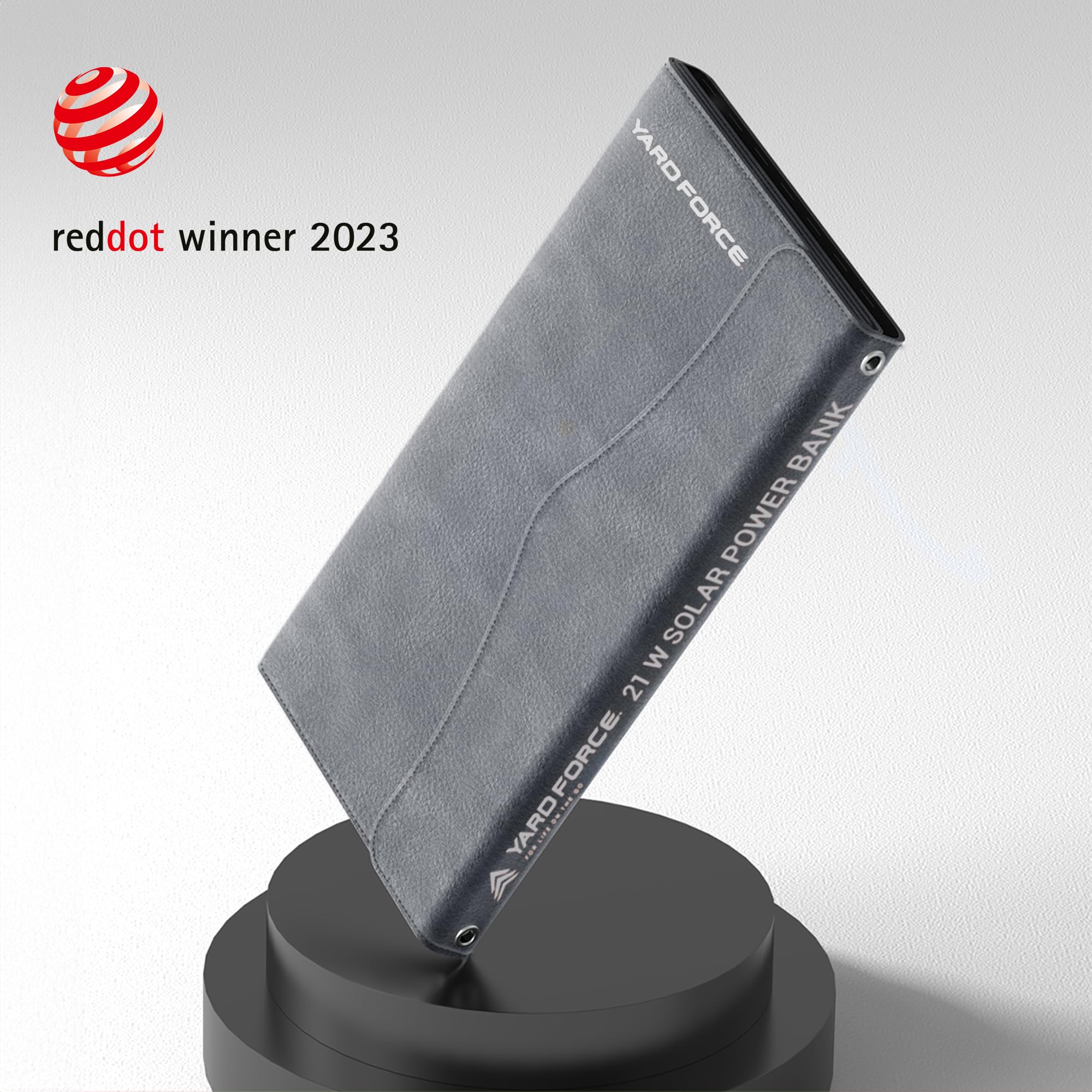 [2023 Red Dot Winner] YARD FORCE 21W & 13000MAH Solar Charger with Battery, Portale Solar Power Bank Built-in 3 in 1 Charging Cable, Qc 3.0 18w Fast Charging, Compatible with Phone, Android. LX PB21