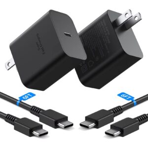 45w usb c fast charger samsung super fast charging type c charger block with 6ft cord, pps android phone charger for samsung galaxy s23 ultra/s23/s23+/s22 ultra/s22+/s22, note 10/20, galaxy tab s8/s7