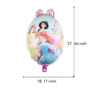 5PCS Princess Themed Birthday Party Balloons Decorations for Kids