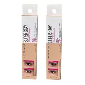 Pack of 2 Maybelline New York Super Stay Full Coverage Under-Eye Concealer, Medium # 25