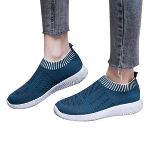 MLAGJSS Walking Shoes for Women Women Air Athletic Running Shoes Mesh Sneakers Tennis Breathable Walking Gym Work Shoes(0707ta22 Blue,Size 6.5)