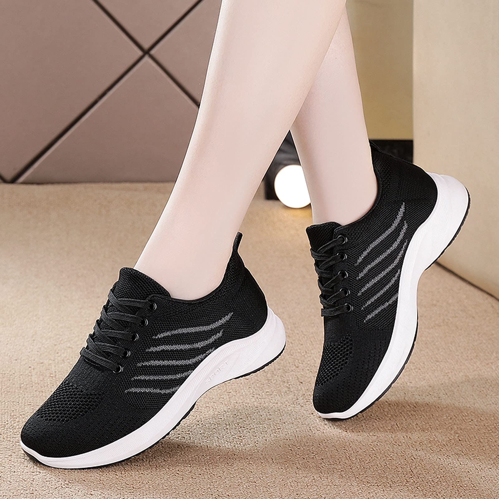MLAGJSS Slip on Sneakers Womens Canvas Shoes Casual Cute Sneakers Low Cut Lace up Fashion Comfortable for Walking(0707ta321 Black,Size 8)