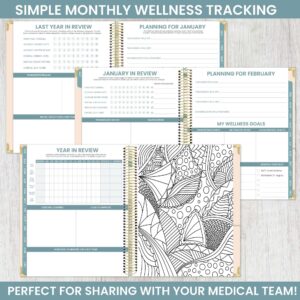 bloom daily planners Undated Chronic Illness Planner & Medical Journal - 12 Month Pain & Symptom Tracker, Mood & Medication Log, Appointment Organizer (7” x 9”)- You Are Stronger Than You Think