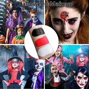 Go Ho Makeup Clown White Black Red Face Paint,3 IN 1 Colors Wheel for Clown Makeup Special Effects,Zombie Vampire Skeleton for Halloween Costume and Body Paint