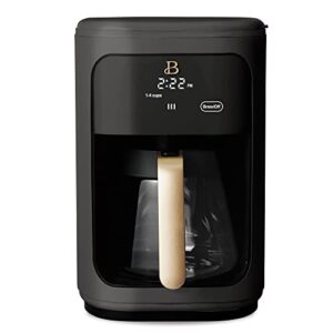 14 cup touchscreen coffee maker, black sesame by drew barrymore