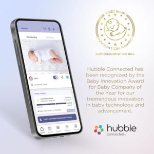 Hubble Connected Dual Vision Smart HD Baby Monitor with 2 Cameras, WiFi Baby Monitor with App and Screen, Remote Pan Tilt Zoom, 2-Way Talk, AI Motion Tracking, Night Vision, Room Temperature Sensor