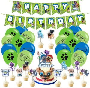 puppy dog birthday party decorations for puppy dog pals including banners latex balloons aluminum foil balloons for birthday party decorations for children and adults