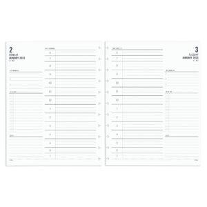 tul® discbound daily refill pages, hourly appointment times, letter size, january to december 2023