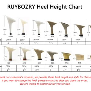 RUYBOZRY Indoor Ballroom Dance Shoes for Women Closed Toe Salsa Latin Wedding Party,YCL117-7.5-Black,US 8