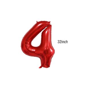 Mario Brothers Foil Balloons Mario Birthday Party Supplies 4th Mario Party Decorations for Kids Birthday (Mario 4th Birthday)