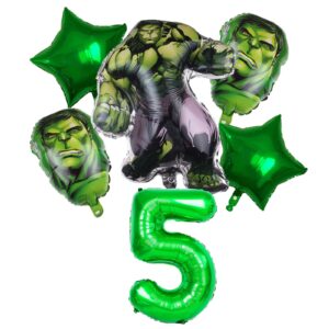 kareena the incredible hulk birthday balloons supplier superhero 3rd decorations green number 3 32inch for kids baby shower (the 5th birthday)