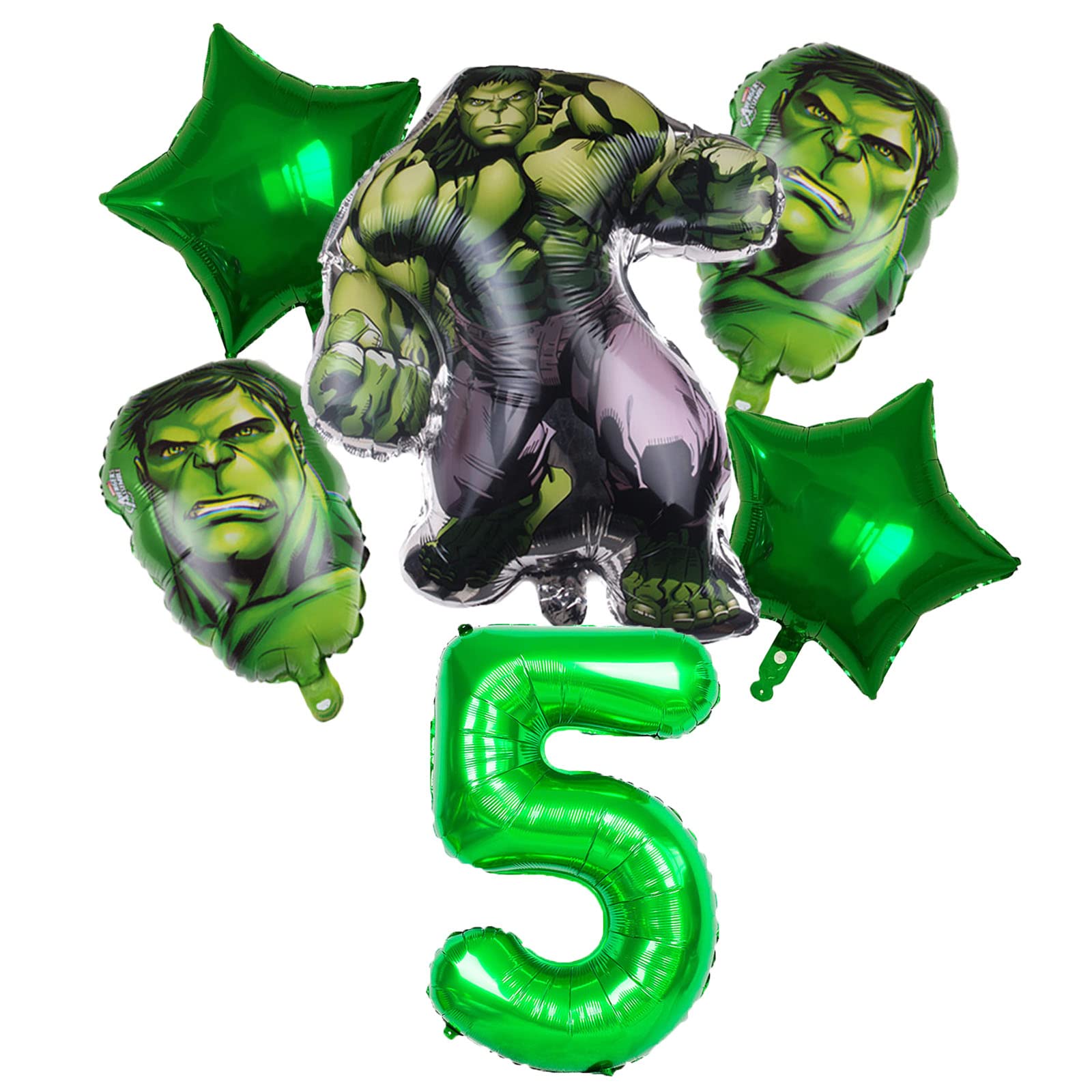 KAREENA The Incredible Hulk Birthday Balloons Supplier Superhero 3rd Decorations Green Number 3 32Inch for Kids Baby Shower (The 5th Birthday)