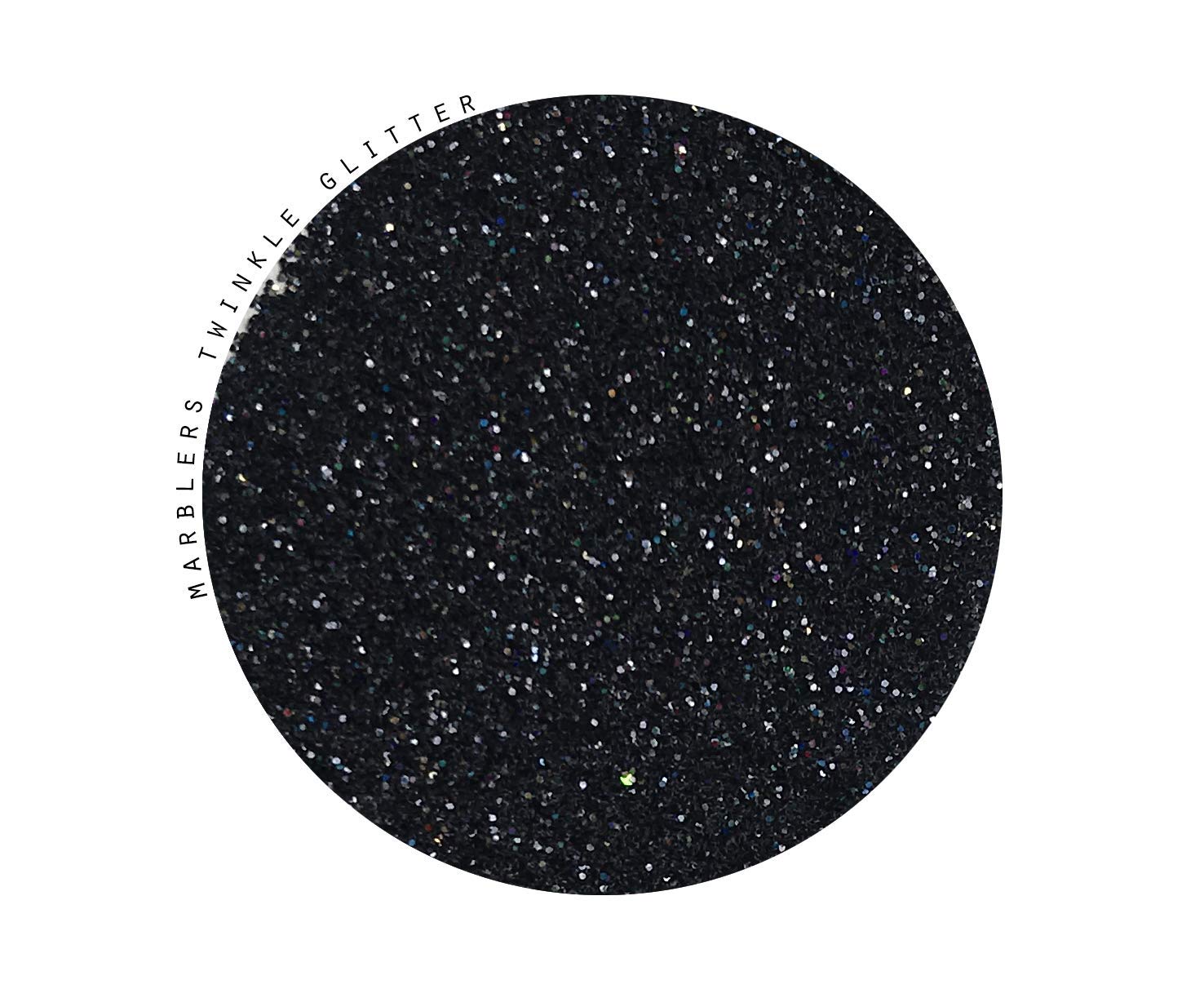 MARBLERS Twinkle Glitter [Black Knight] 1.5oz (42g) | Fine | Non-Toxic, Vegan, Cruelty-Free | Face, Body, Eyeshadow, Hair, Festival, Party Makeup | Nail Art, Polish | Resin, Tumbler, Slime, Craft