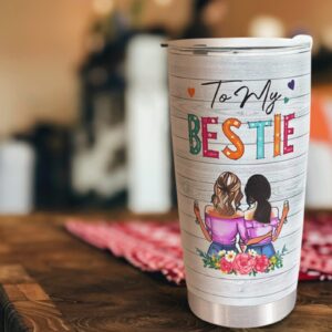 BFTETYU Best Friend Birthday Gifts for Women-Gifts for Best Friends,Friendship Gifts for Women-Best Friend Christmas Birthday Thanksgiving Gifts for Bestie, Soul Sister, BFF, Coworker 20oz Tumbler