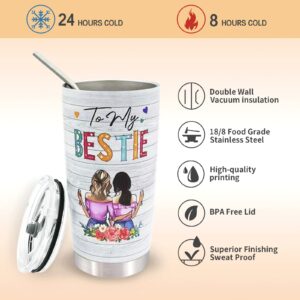 BFTETYU Best Friend Birthday Gifts for Women-Gifts for Best Friends,Friendship Gifts for Women-Best Friend Christmas Birthday Thanksgiving Gifts for Bestie, Soul Sister, BFF, Coworker 20oz Tumbler