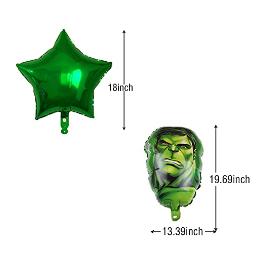 KAREENA The Incredible Hulk Birthday Balloons Supplier Superhero 3rd Decorations Green Number 3 32Inch for Kids Baby Shower (The Birthday)