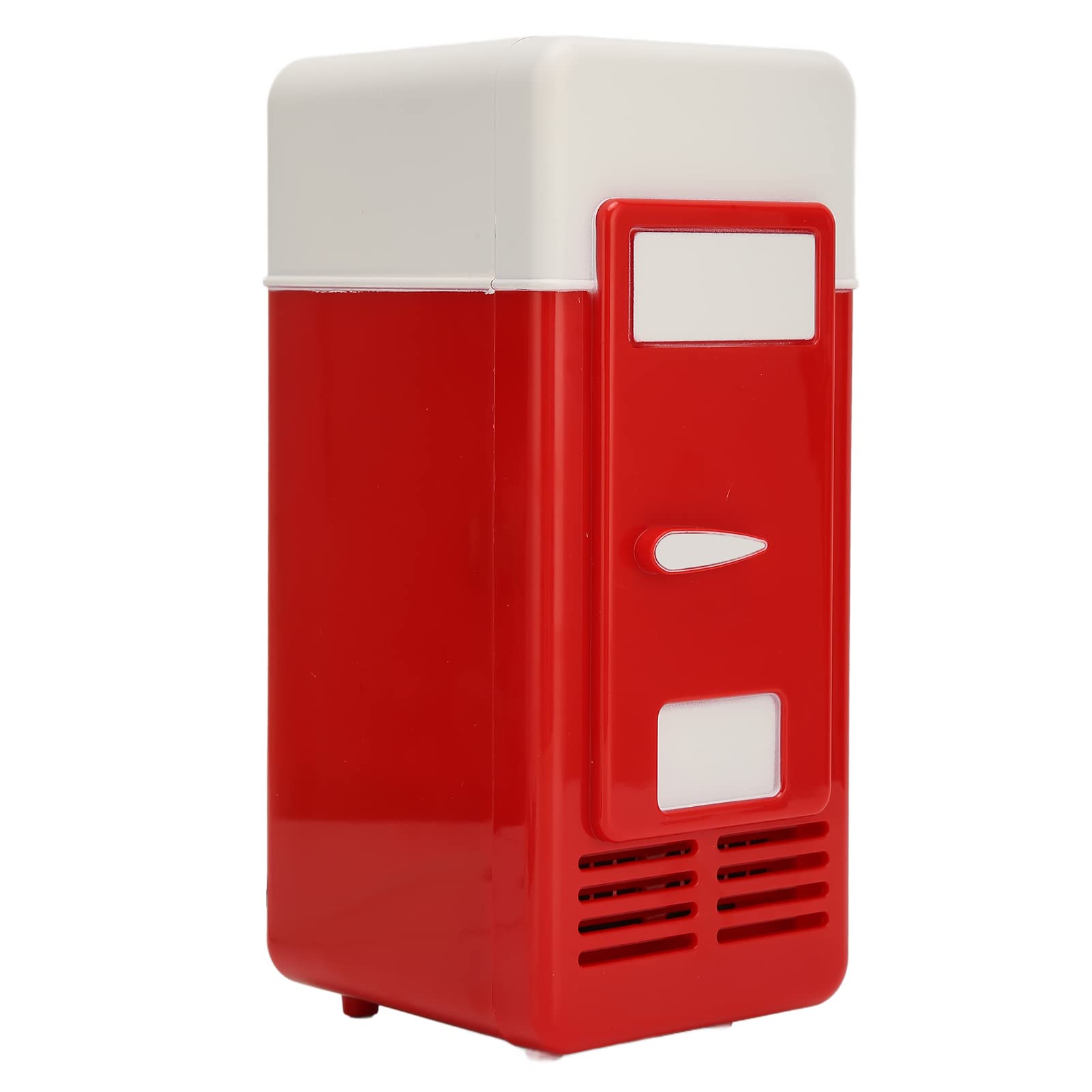 PUSOKEI Car Fridge, Isolated Cooling, Mini Fridge with Cooling and Heating Function, USB Powered, Energy Saving Semiconductor, Low Decibel, for Cosmetics Beverages(red)