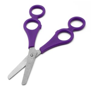 Ashton and Wright - Children's Double Hole Training Scissors - Purple - Right Handed - Pack of 2