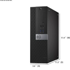 Dell 5050 SFF Desktop Intel i7-6700 UP to 4.00GHz 32GB DDR4 New 512GB NVMe SSD + 2TB HDD Built-in AX200 Wi-Fi 6 BT Dual Monitor Support Wireless Keyboard and Mouse Win10 Pro (Renewed)