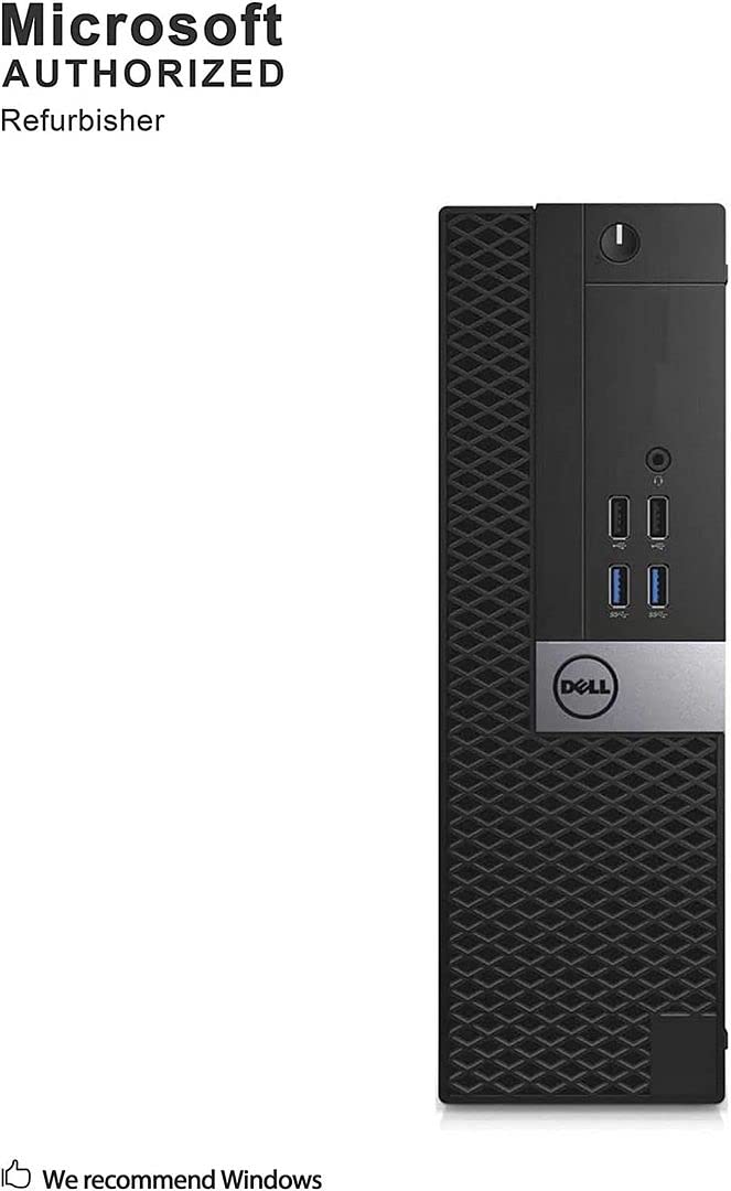 Dell 5050 SFF Desktop Intel i7-6700 UP to 4.00GHz 32GB DDR4 New 512GB NVMe SSD + 2TB HDD Built-in AX200 Wi-Fi 6 BT Dual Monitor Support Wireless Keyboard and Mouse Win10 Pro (Renewed)