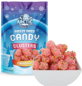 arctic farms freeze dried candy gummy clusters candies 2oz bagged and boxed (rainbow)