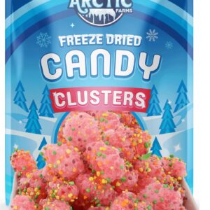 Arctic Farms Freeze Dried Candy Gummy Clusters Candies 2oz Bagged and Boxed (Rainbow)