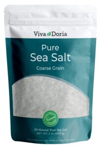 viva doria pure sea salt, coarse grain, 2 lb | ideal for salt grinders