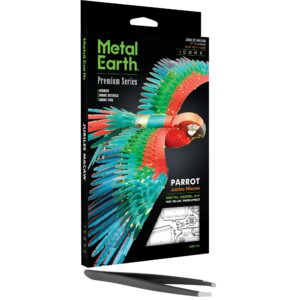 metal earth fascinations premium series jubilee macaw parrot 3d metal model kit bundle with tweezers
