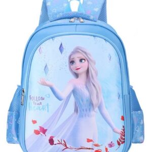 HONTUBS 16" Schoolbags, primary school students, girls, kindergarten girls, lightweight children‘s backpacks for grades (Sky blue 16＂)