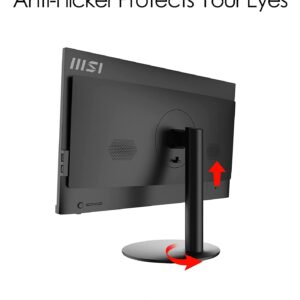 MSI 2023 Pro 24'' FHD LED All-in-One AIO Desktop PC Intel 4-Core i3-10105 16GB DDR4 256GB NVMe SSD 1TB HDD Intel UHD Graphics WiFi AX BT Webcam HDMI RJ45 COM Port Black Windows 10 Pro w/RE 32GB USB