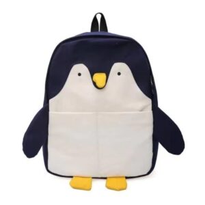 KOWVOWZ Kawaii Frog Large Novelty Backpack Girl Boy Teen Cute Fuuny Panda Animal High School Backpack Laptop Waterproof Bookbag (Penguin)