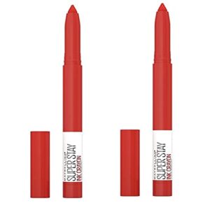 maybelline pack of 2 new york super stay ink crayon lipstick, know no limits # 115