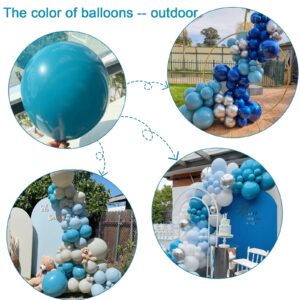 Janinus Turquoise Blue Balloons Garland Arch Kit Peacock Blue Balloons 12Inch 5Inch Turquoise Balloons Different Sizes 80PCS for Baby Shower/Gender Reveal/Wedding/Whale Theme Party Decorations