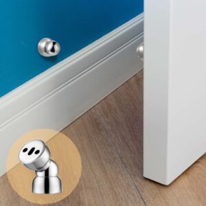 4 Pieces Mini Powerful Magnetic Doorstop, Stainless Steel Door Magnetic Door Stopper Heavy Duty Magnetism Door Holder for Bedroom Bathroom Kitchen Home Office