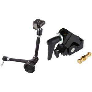 manfrotto 244rc variable friction magic arm quick release (black) & 035rl super clamp with 2908 standard stud - replaces 2900 - black
