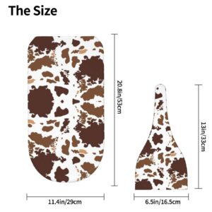 Brown Cow Print Baby Stuff New Born Baby Swaddle Blanket Soft Baby Sleep Sack Baby Blankets with Beanie Hat Gifts for Boys Girls Infant