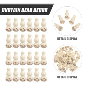 200pcs Curtain Accessories White Wood One Body Partition