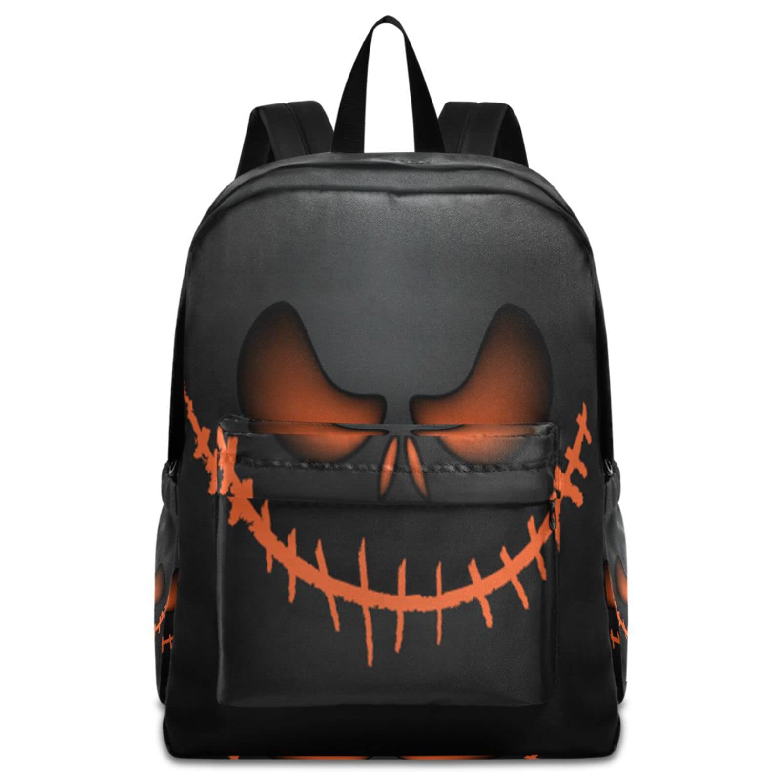 ZzWwR Halloween Mask Background Large Laptop Backpack Durable Travel Computer Bag for Men Women School Bookbag Work