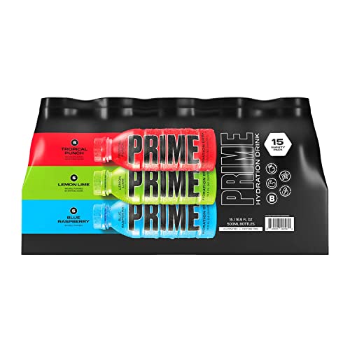 Prime Hydration Drink Variety Pack By Logan Paul X KSI (16.9 fl. oz., 15 pk.), 253.5 Fl Oz