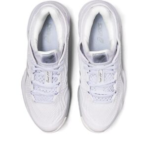 ASICS Women's Court FlyteFoam 3 Tennis Shoes, 9.5, White/Pure Silver