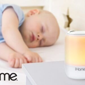 iHome Night Light with Sound Machine for Baby, Portable White Noise Machine with Sleep Sounds and Lullabies for Kids to Sleep, Ideal for Baby Shower Gifts