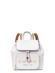 kate spade new york darcy flap backpack (white dove/multi)